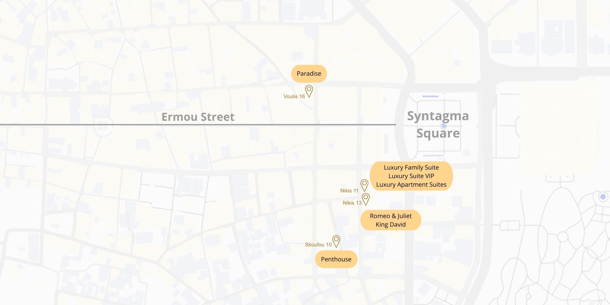 Apartment locations map